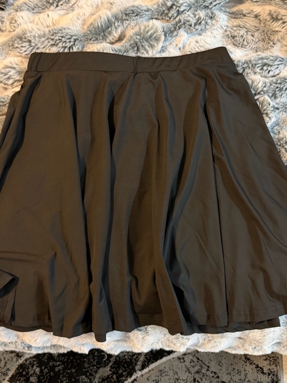 SHEIN Black Skater Circle Skirt